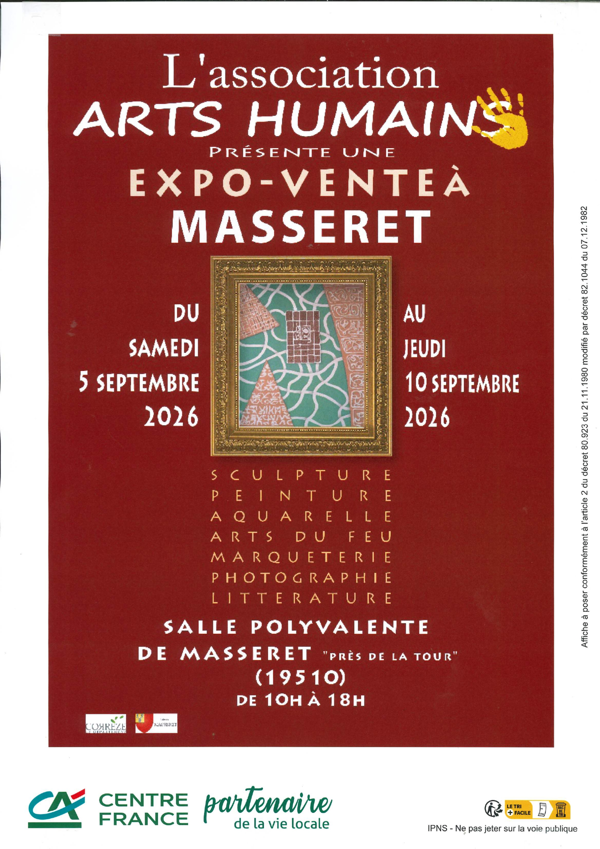 Exposition générale : Arts Humains