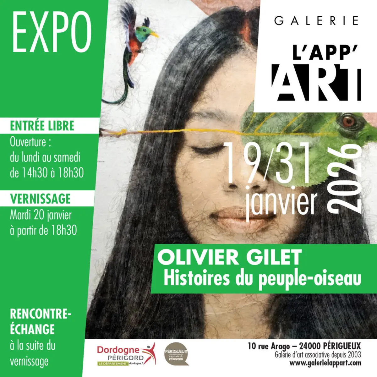 Exposition Histoires du peuple-oiseau de Olivier GILET