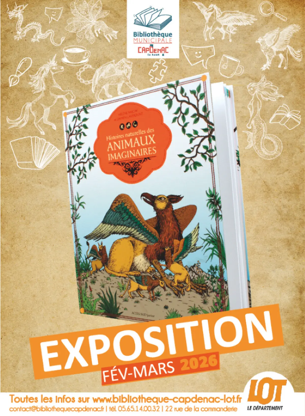 Exposition : histoires naturelles des animaux imaginaires, bibliothèque de Capdenac-le-Haut