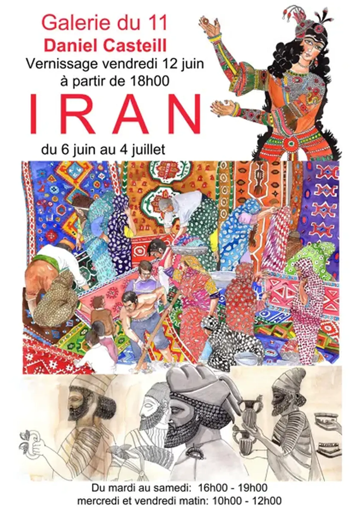 Exposition  Iran  de Daniel Casteill - Galerie du 11 rue de la Capelle