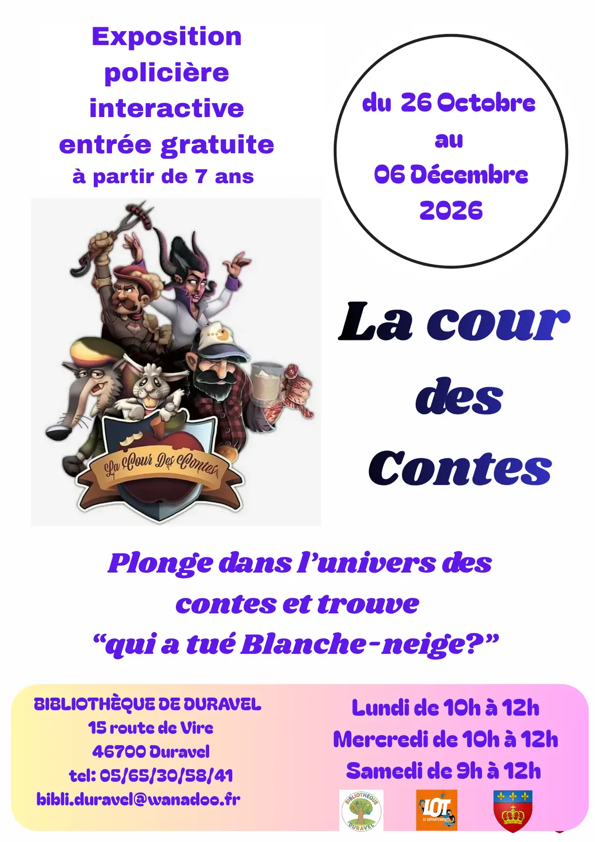Exposition : La cour des contes à la Bibliothèque de Duravel