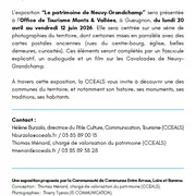 Exposition Le patrimoine de Neuvy-Grandchamp