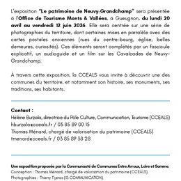 Exposition Le patrimoine de Neuvy-Grandchamp