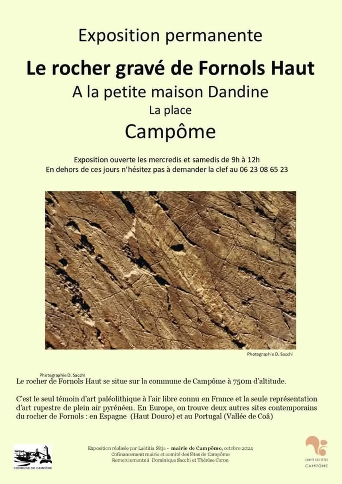 Exposition Le Rocher Gravé De Fornols Haut