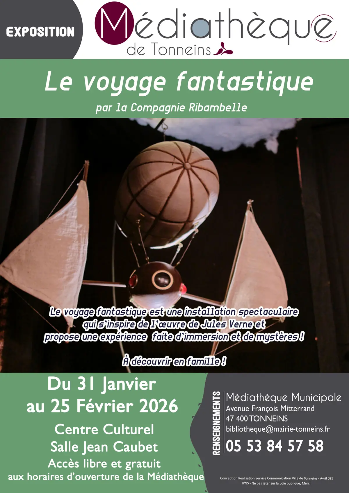 Exposition Le voyage fantastique à la Médiathèque