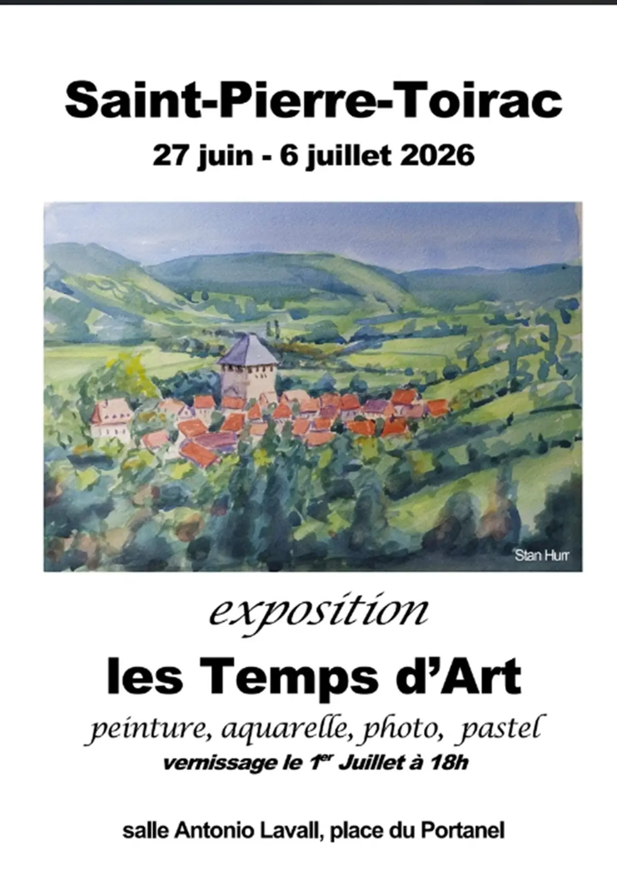 Exposition Les Temps d'Art, Saint Pierre Toirac