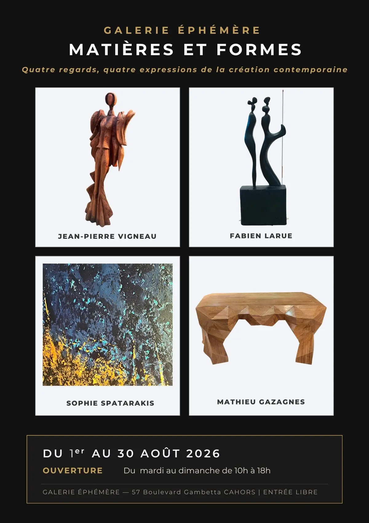 Exposition Matières et formes à la Galerie Ephémère