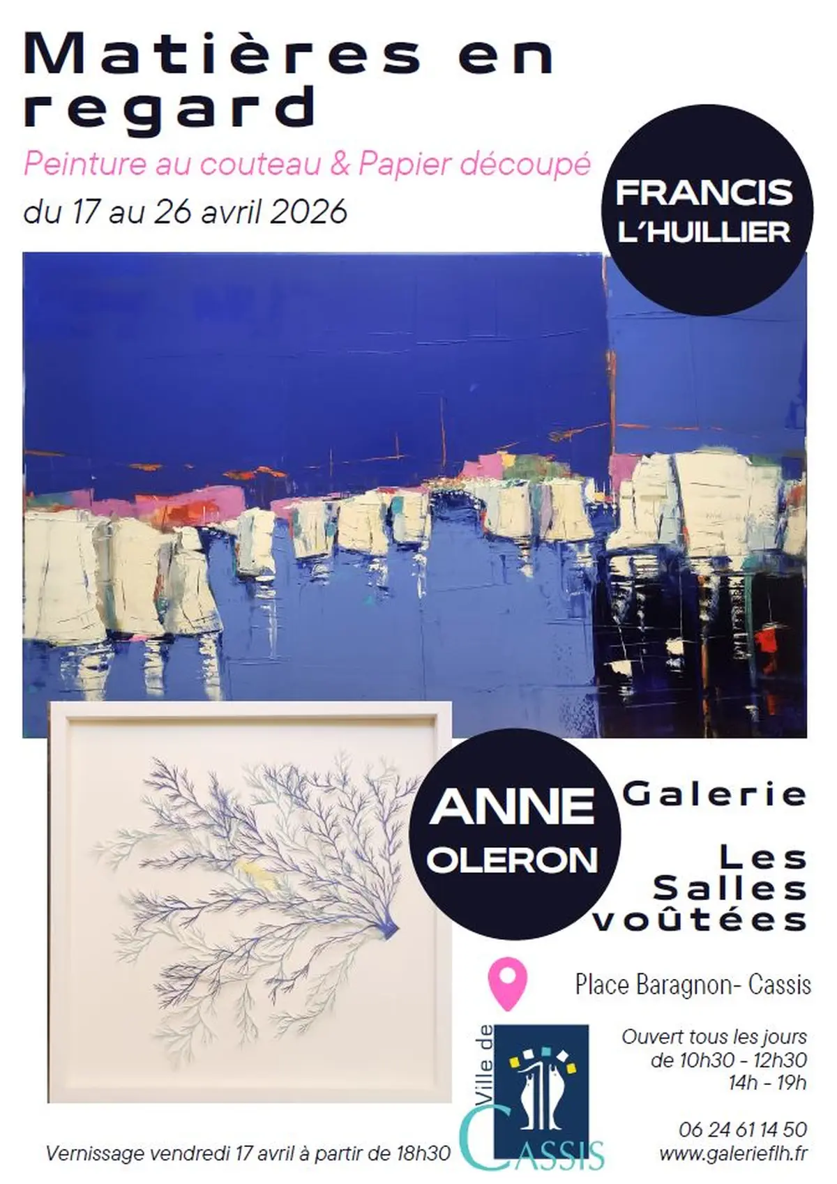 Exposition « Matières et regard » de Francis L'Huillier et Anne Oleron aux Salles Voutées