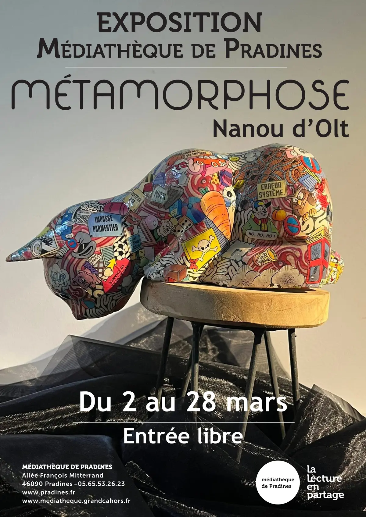 Exposition Métamorphose de Nanou d'Olt