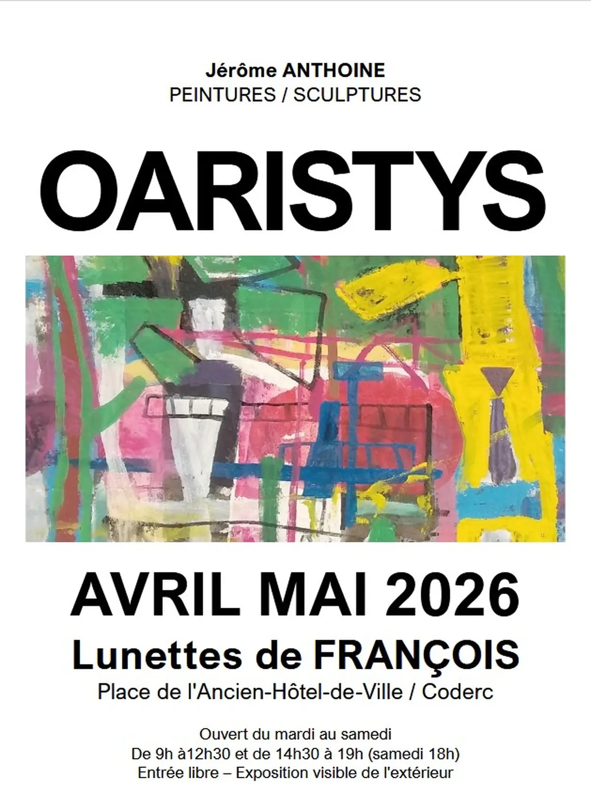 Exposition : OARISTY - Jérôme ANTHOINE