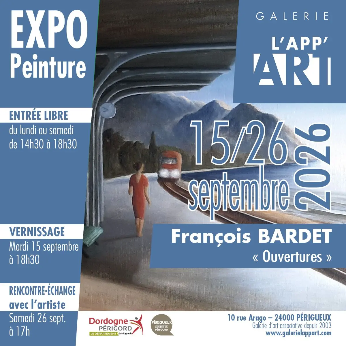 Exposition - Ouvertures par François Bardet - Galerie l'App'Art