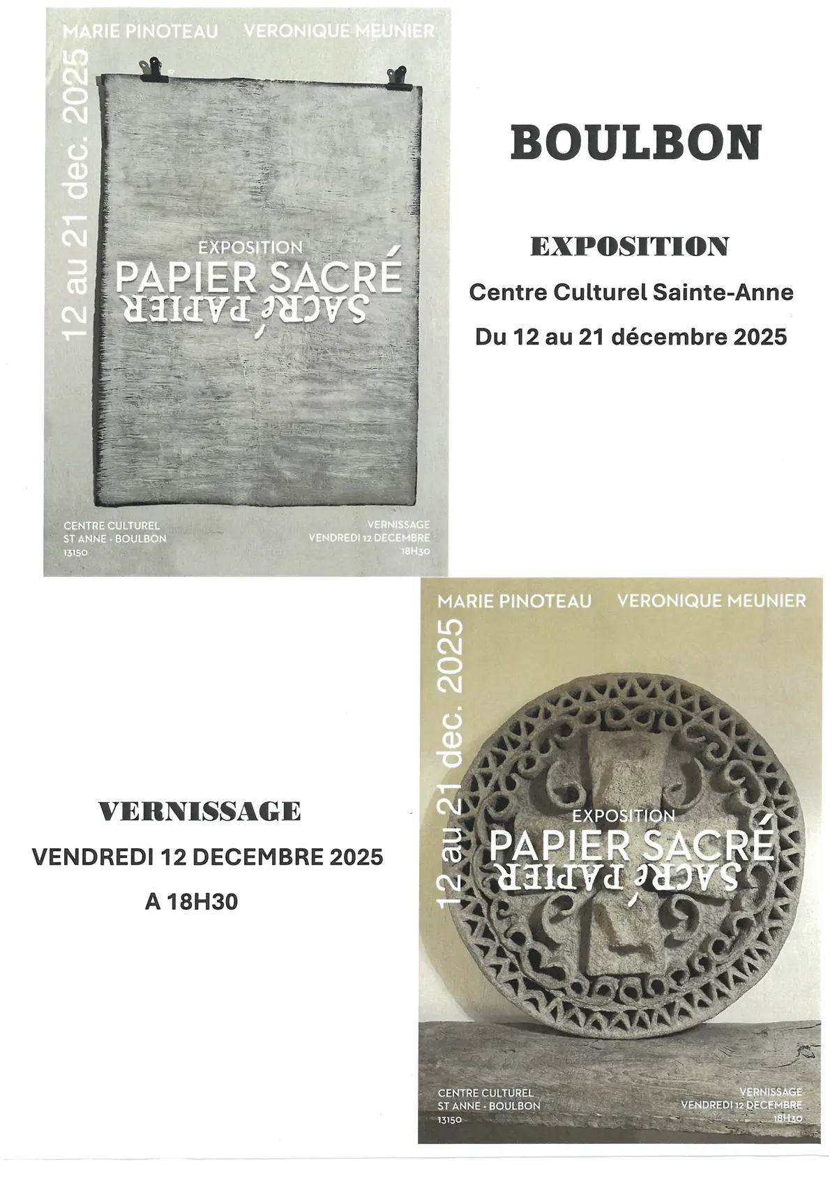 Exposition Papier Sacré - Sacré Papier