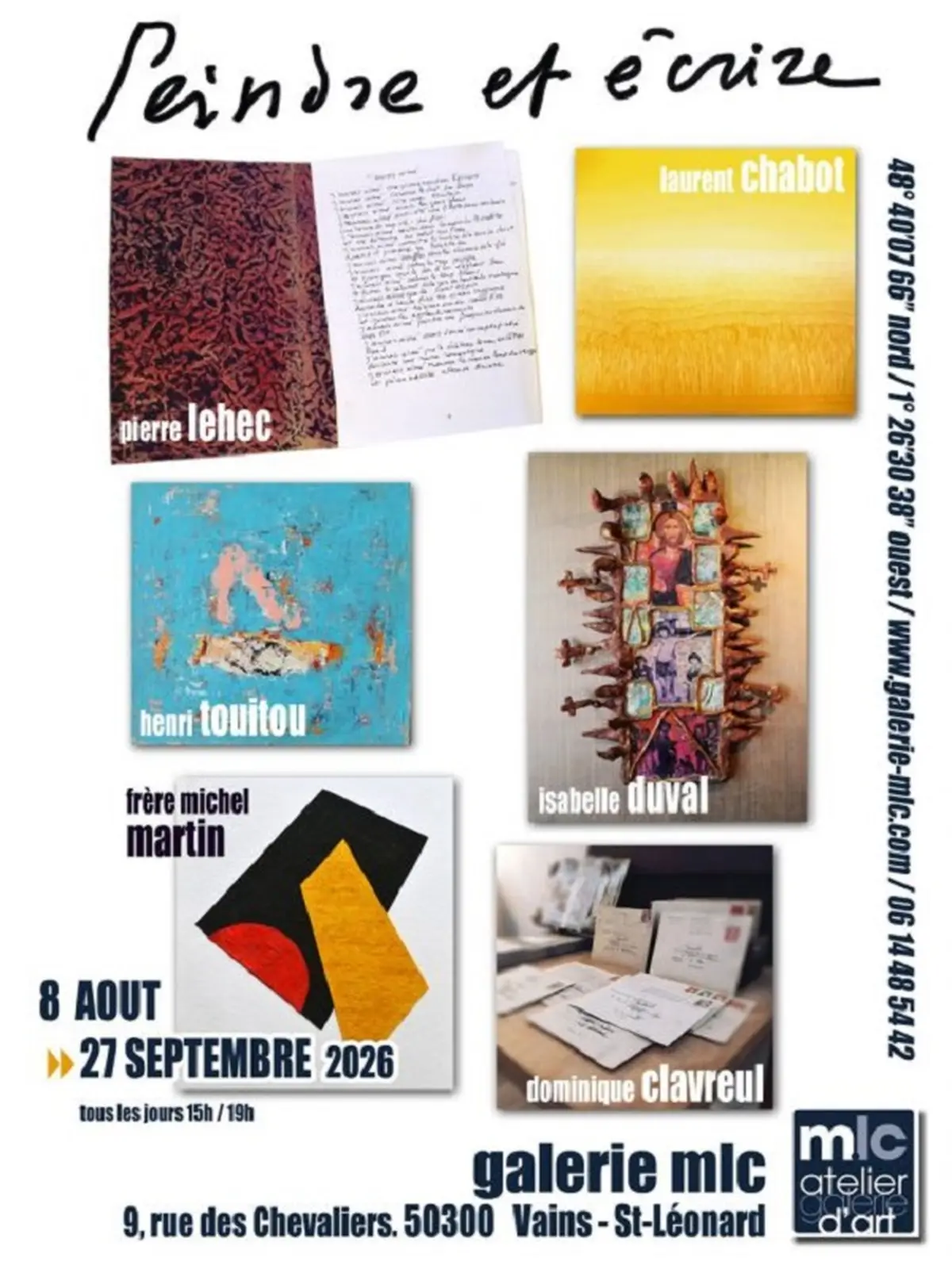 Exposition Peindre et écrire