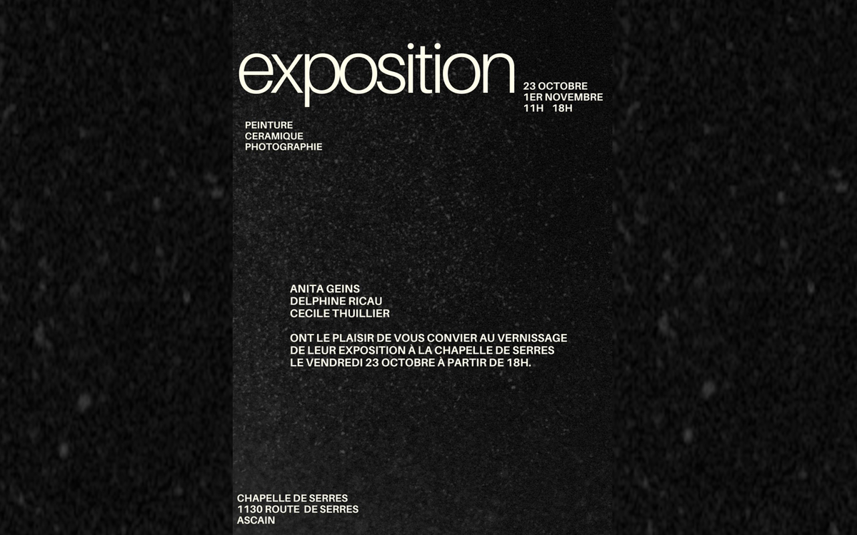 Exposition peinture, céramique, photographie
