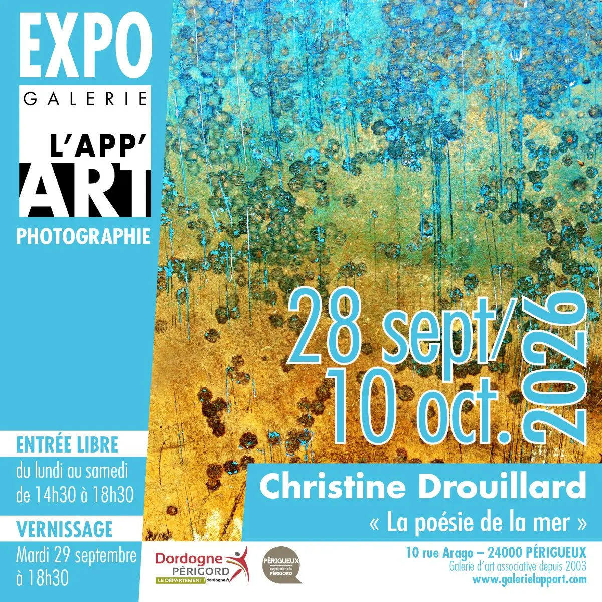 Exposition - Photographie La poésie de la mer par Christine Drouillard - Galerie l'App'Art