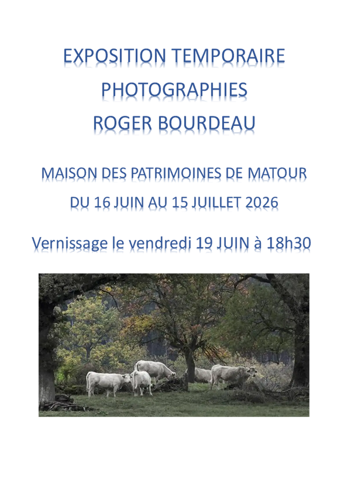 Exposition photographies : Arbres et paysages en Charolais Brionnais