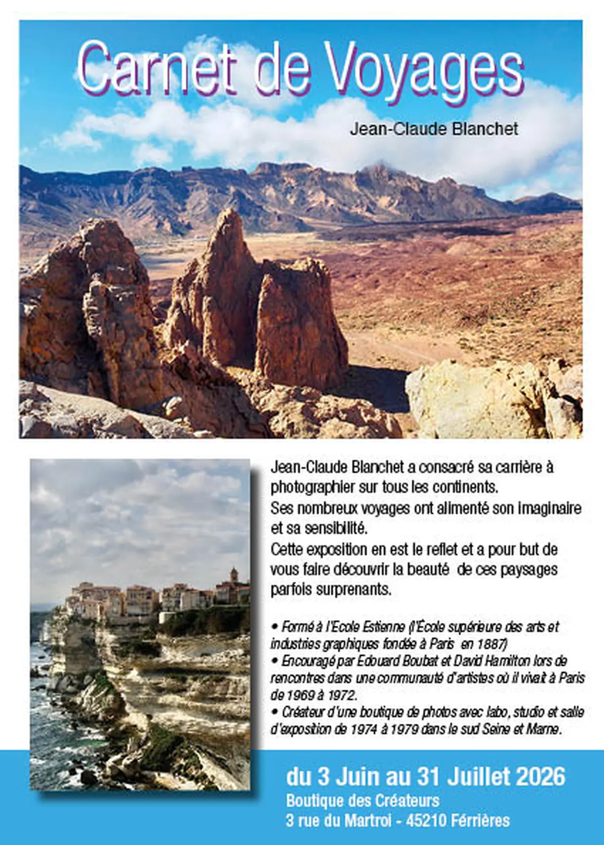 Exposition photographique Carnet de Voyages