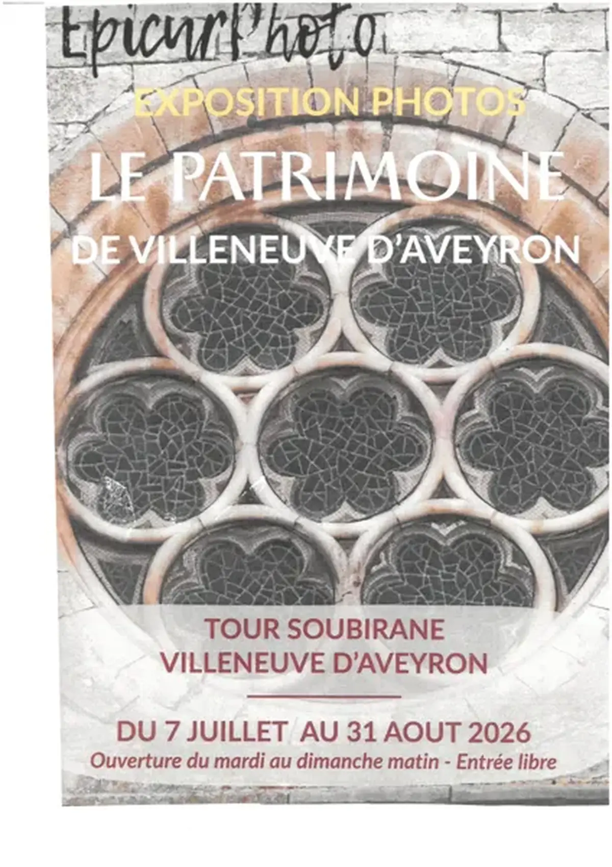 Exposition photos : le patrimoine de Villeneuve d'Aveyron