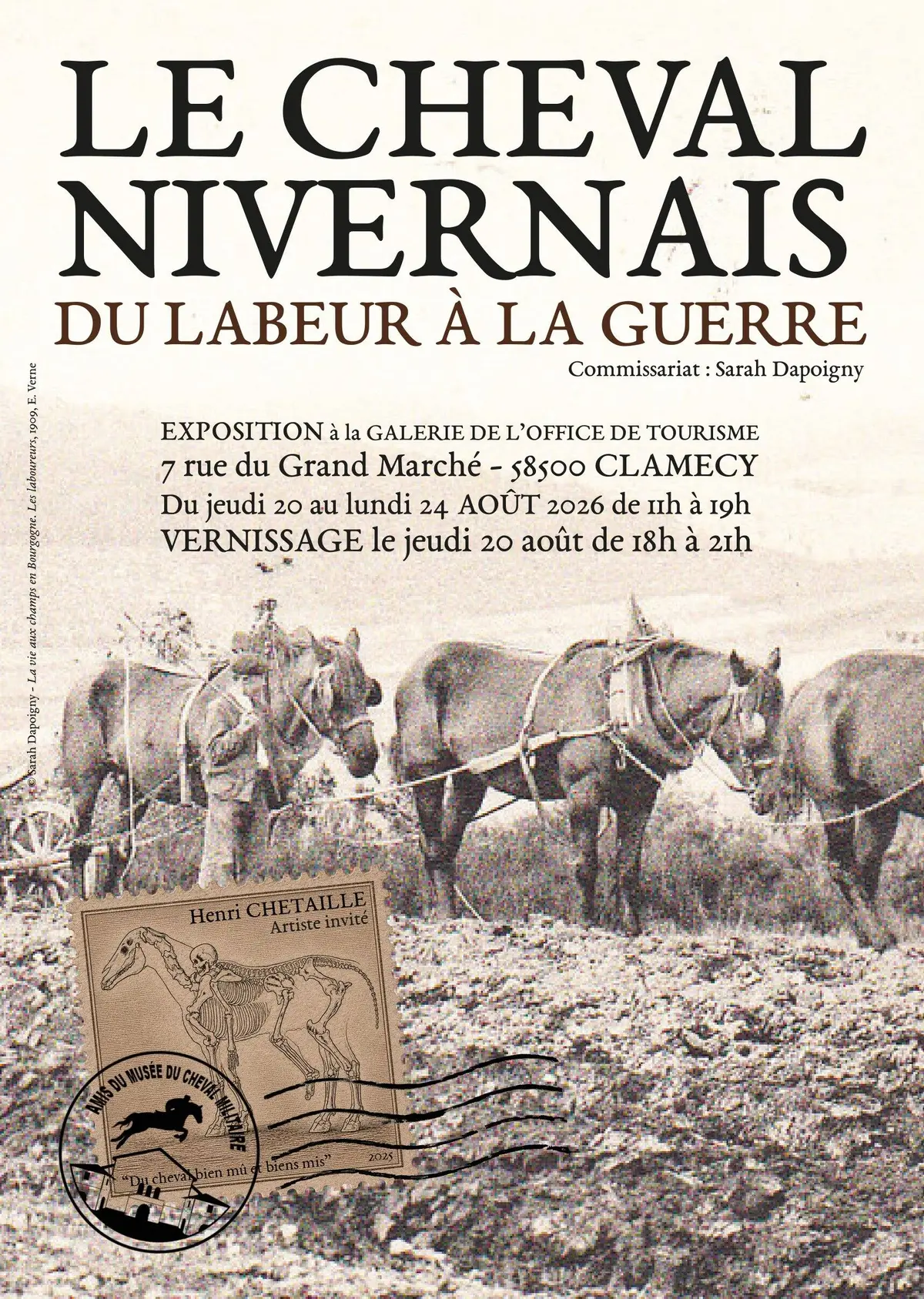 Exposition photos, peintures et cartes postales - Le Cheval Nivernais, du labeur à la guerre