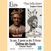 Exposition Pierre, feuille, ciseaux - Sculpture et dessin