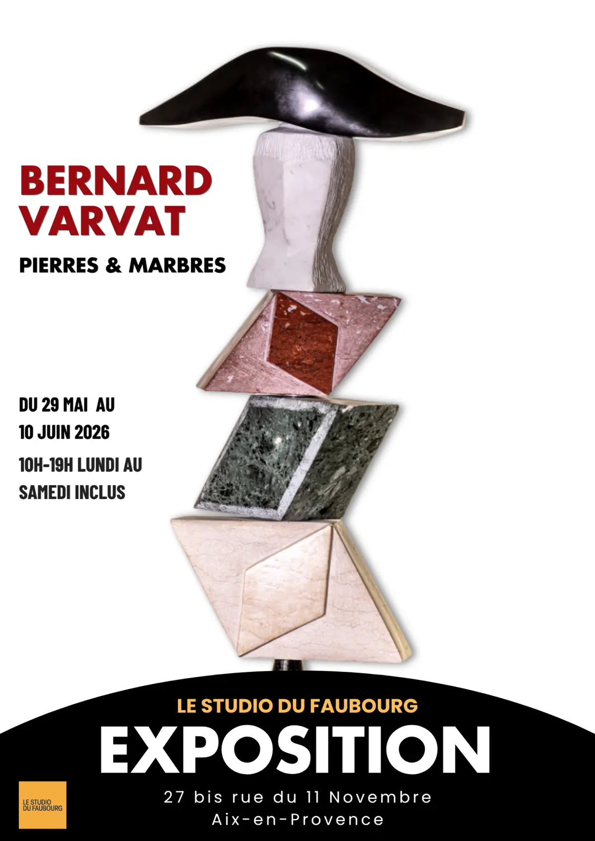 Exposition : Pierres er marbres - Bernard Varvat