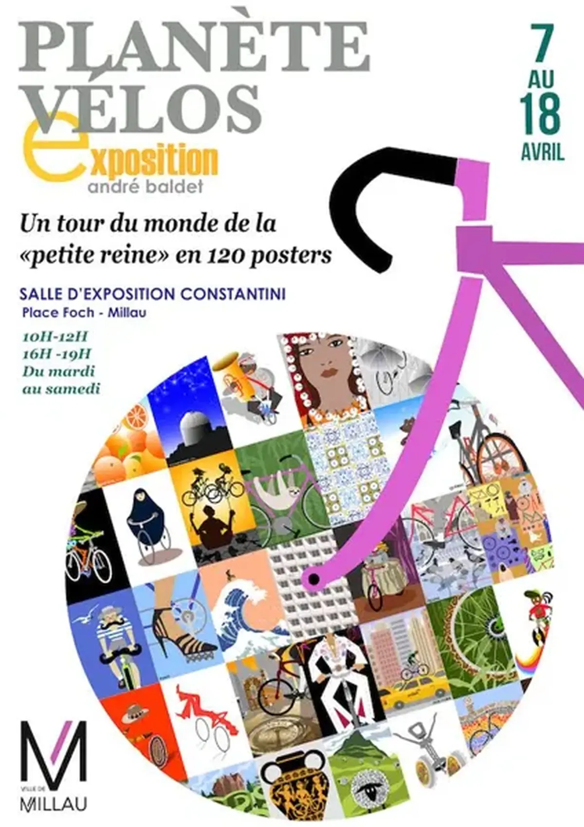 Exposition  Planète vélos d'André Baldet - Salle Costantini