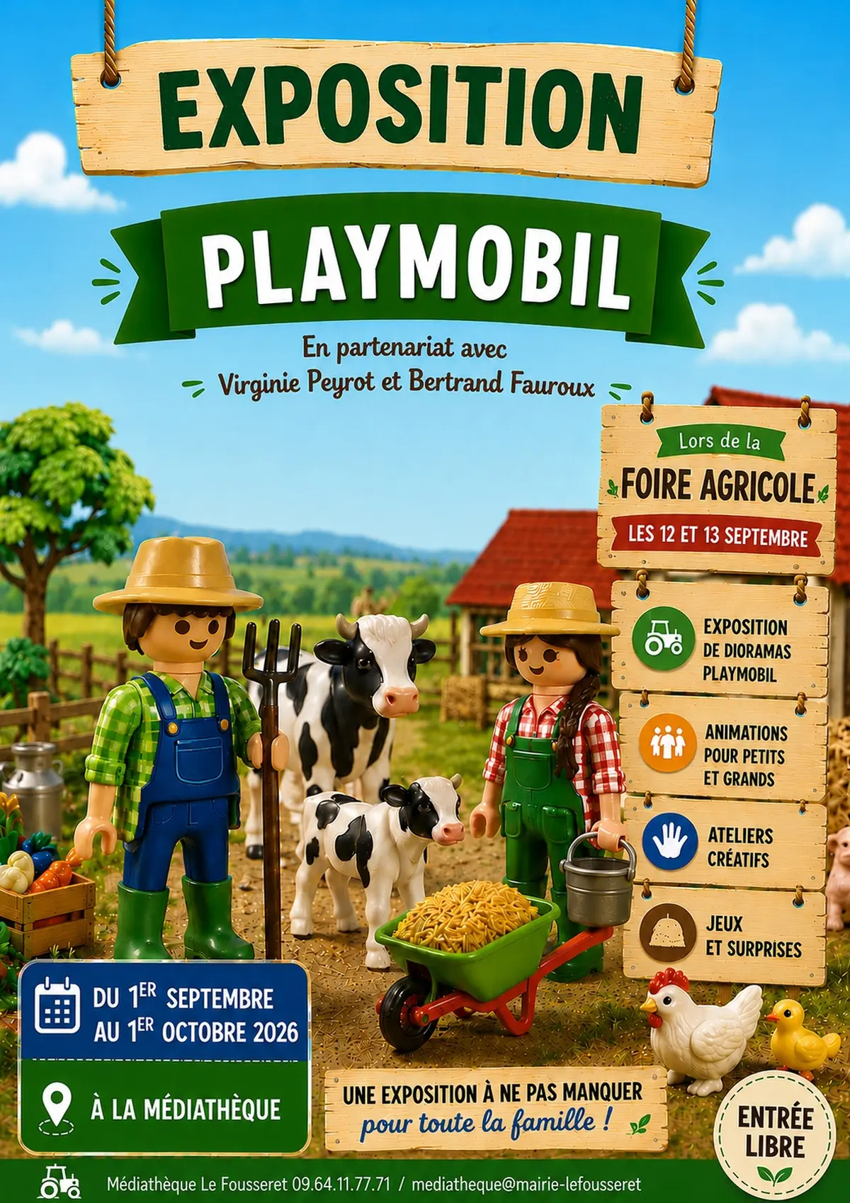 Exposition Playmobil à La Médiathèque