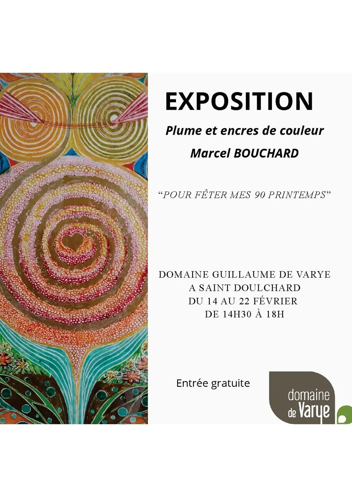 Exposition Plume et encres de couleur de Marcel Bouchard