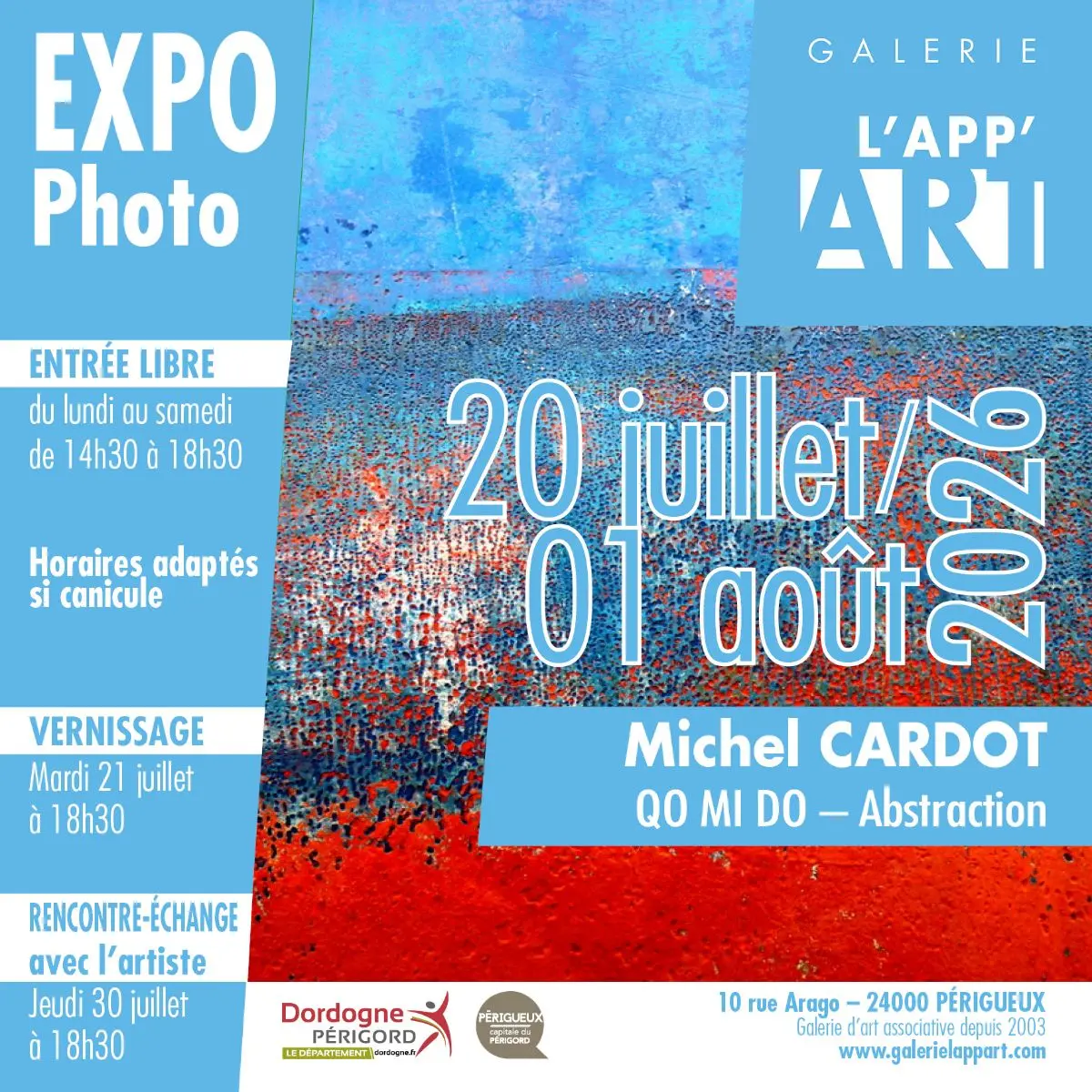 Exposition - QO MI DO - Abstraction par Michel CARDOT - Galerie l'App'Art