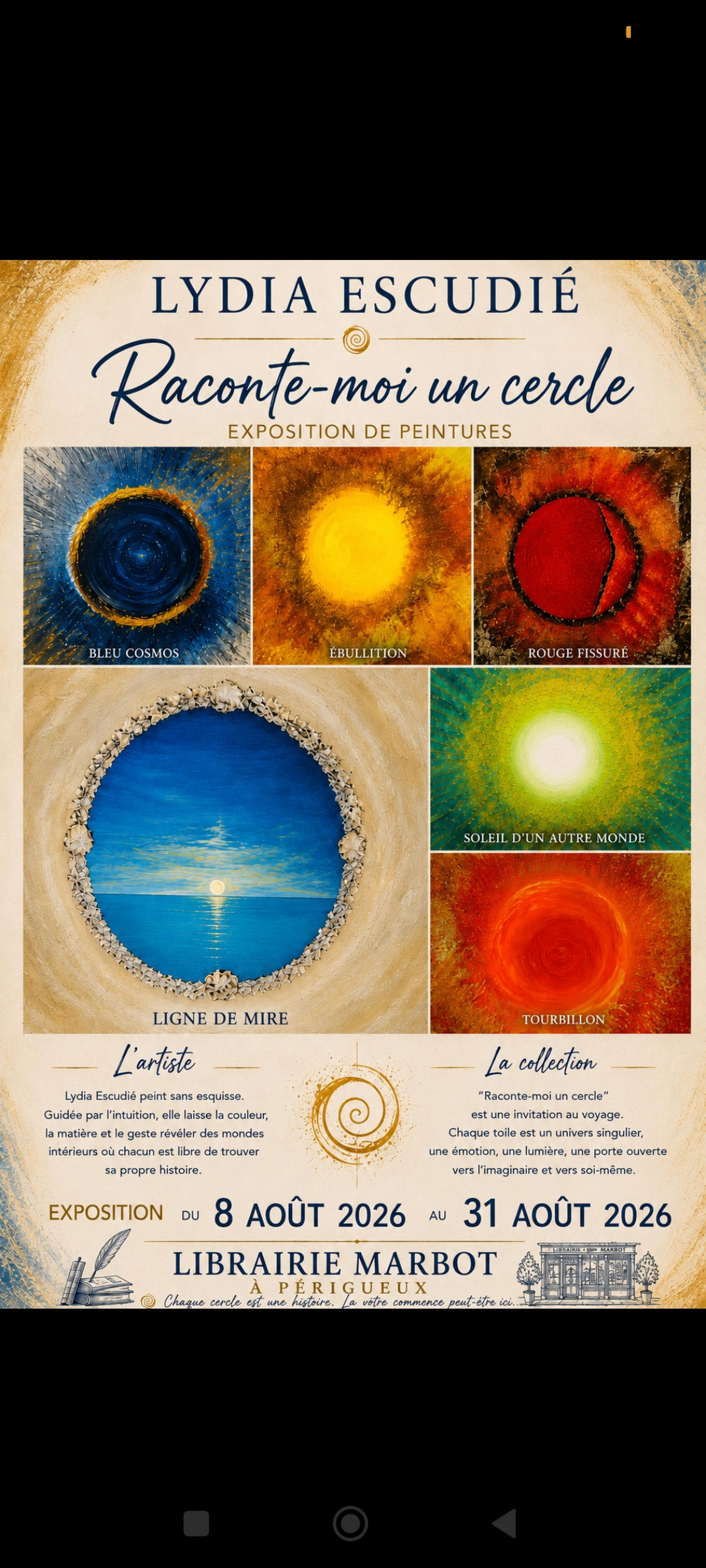 Exposition Raconte-moi un cercle par Lydia Escudé - Librairie Marbot