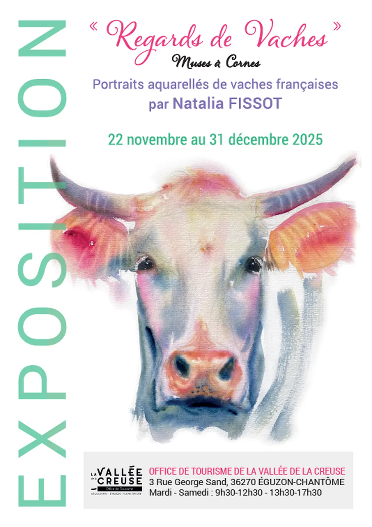 Exposition Regards de Vaches, Muses à cornes.