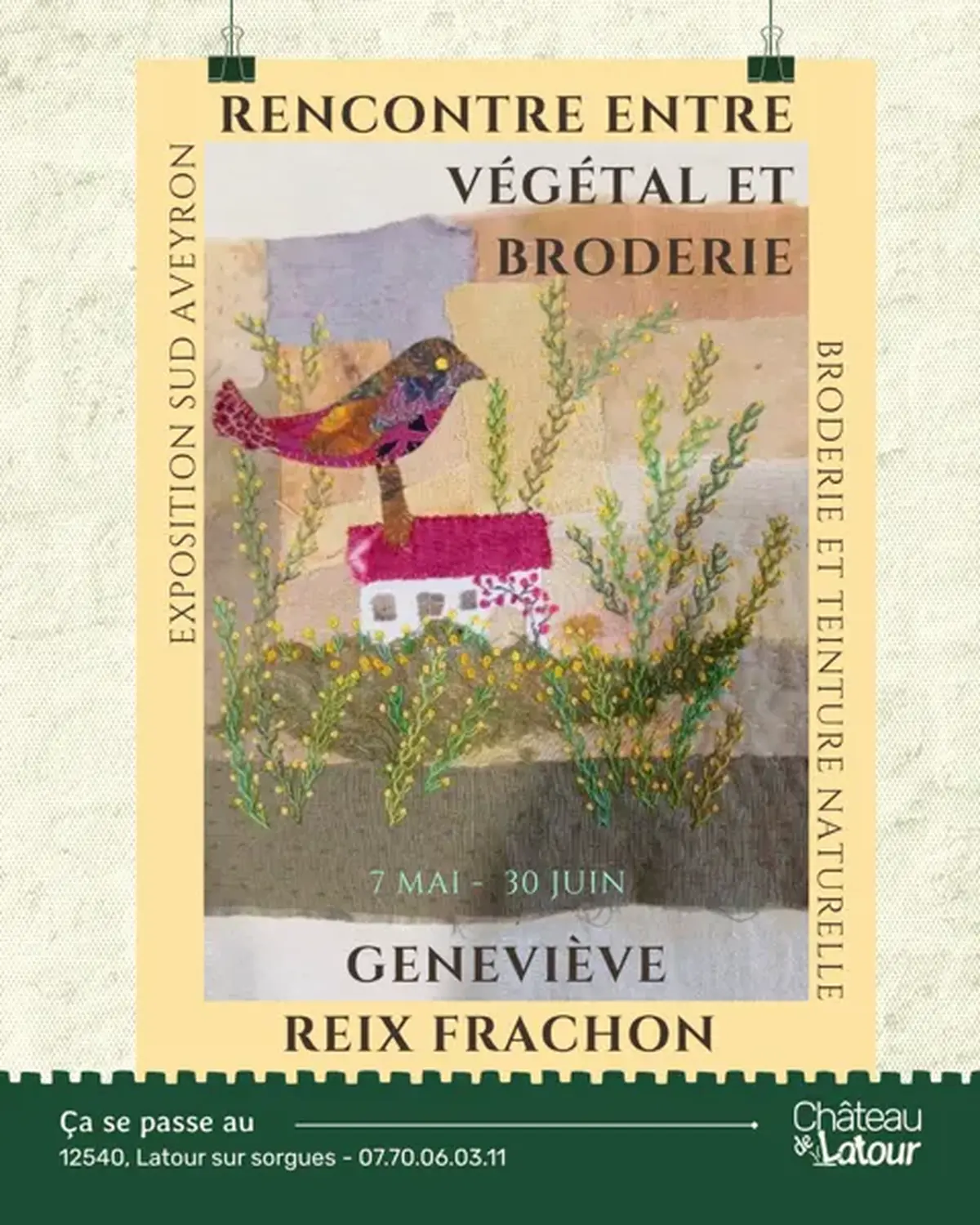 Exposition Rencontre entre végétal et broderie