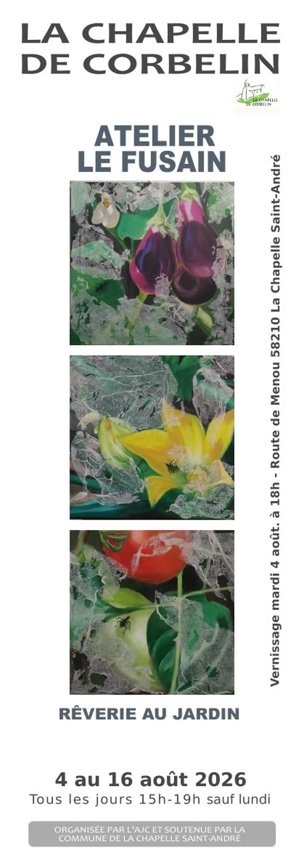 Exposition Rêverie au jardin - Atelier le Fusain