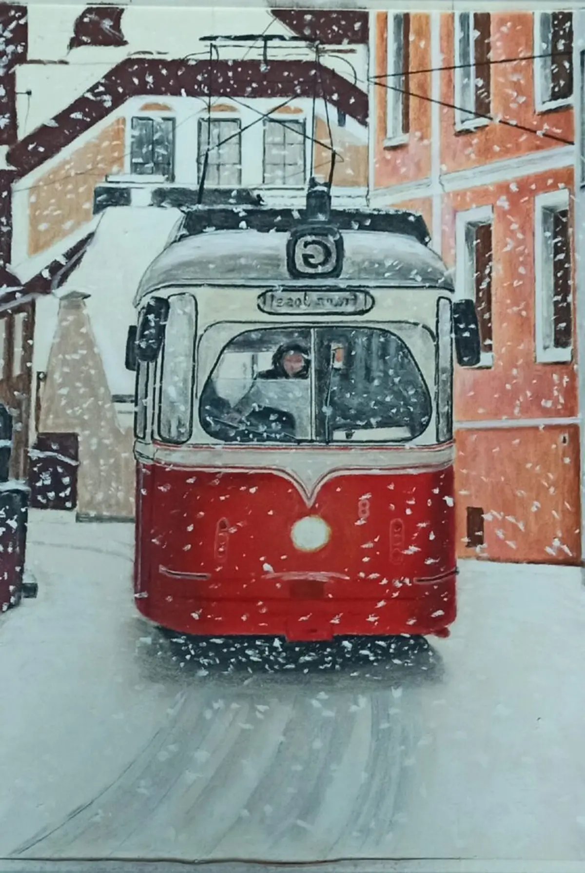Exposition - Rouge Tramway et Reflets de Route de Marcel ESTABLET