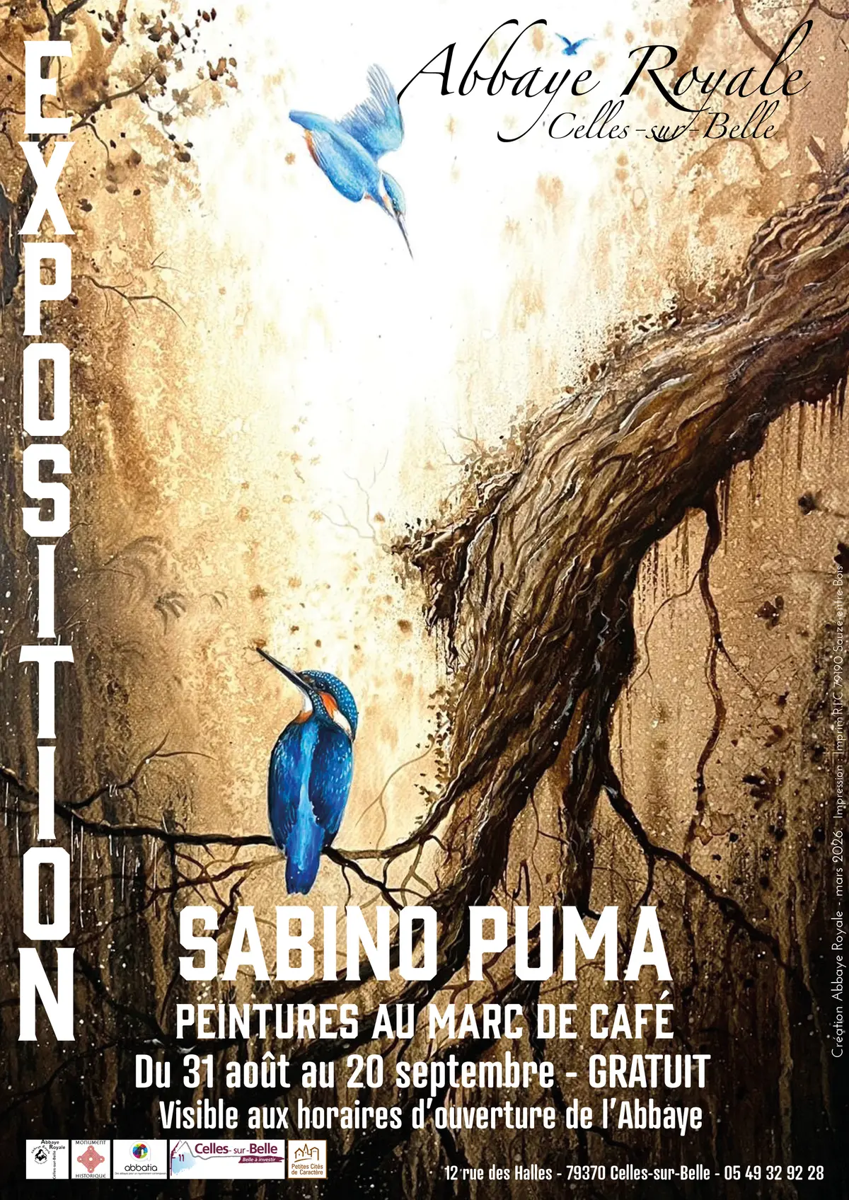 Exposition - Sabino Puma, peinture au marc de café