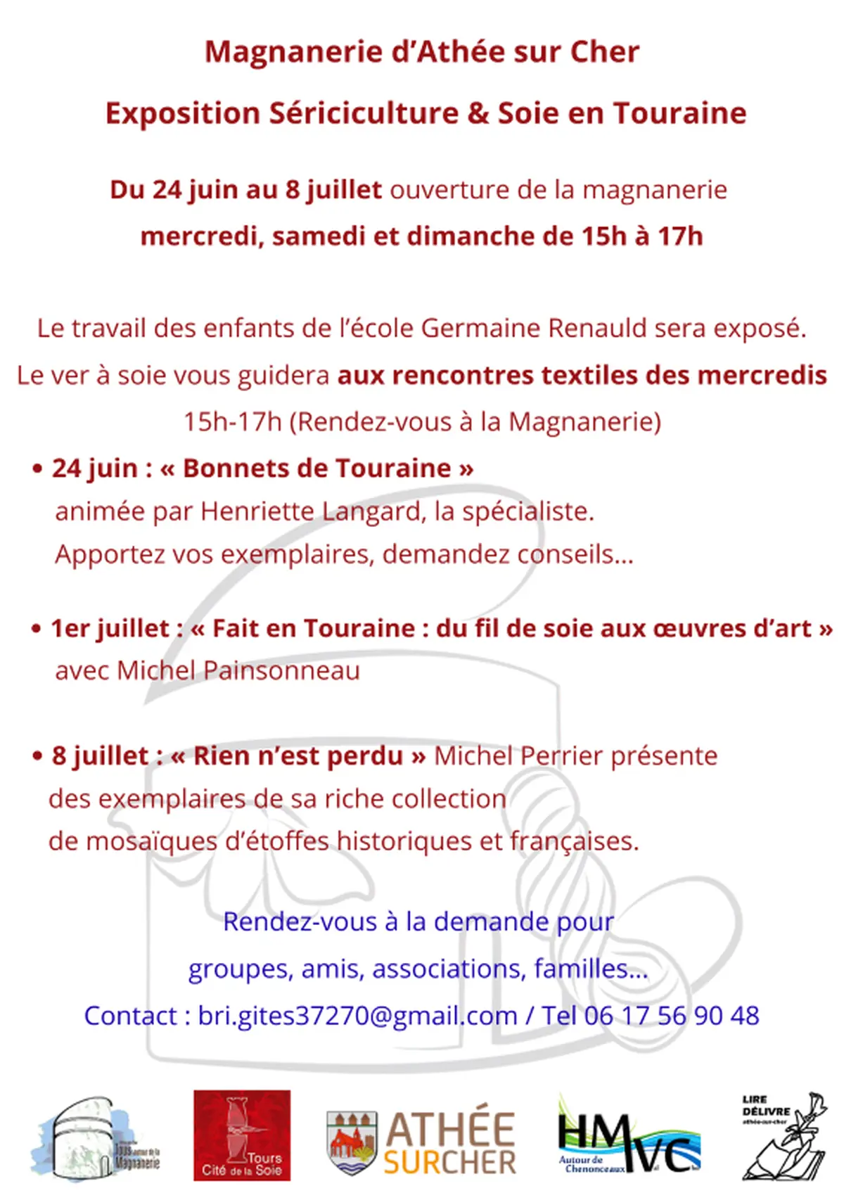 Exposition Sériciculture & soie en Touraine