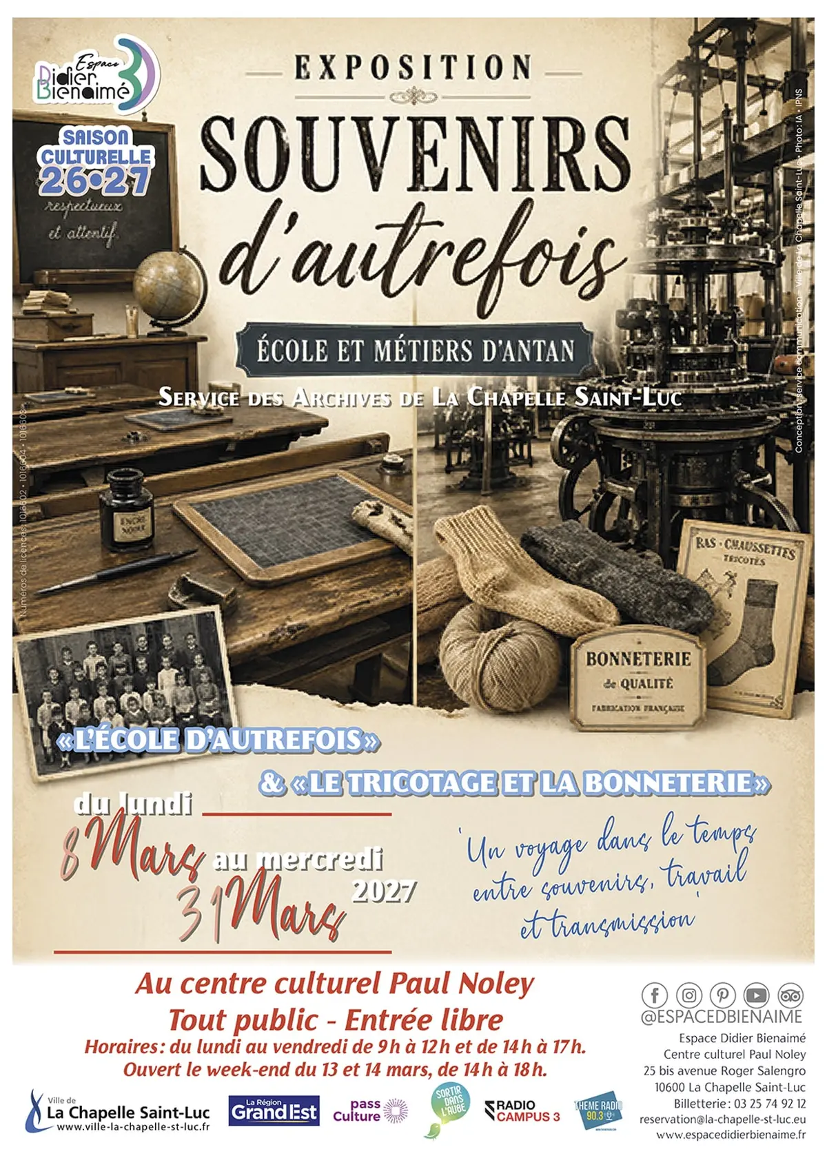 Exposition « Souvenirs d’autrefois : école et métiers d’antan »