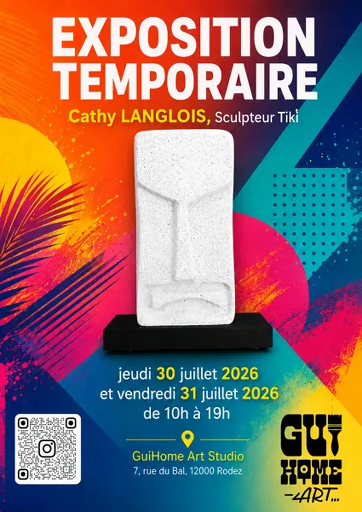 Exposition temporaire : Cathy Langlois, Sculpteur Tiki