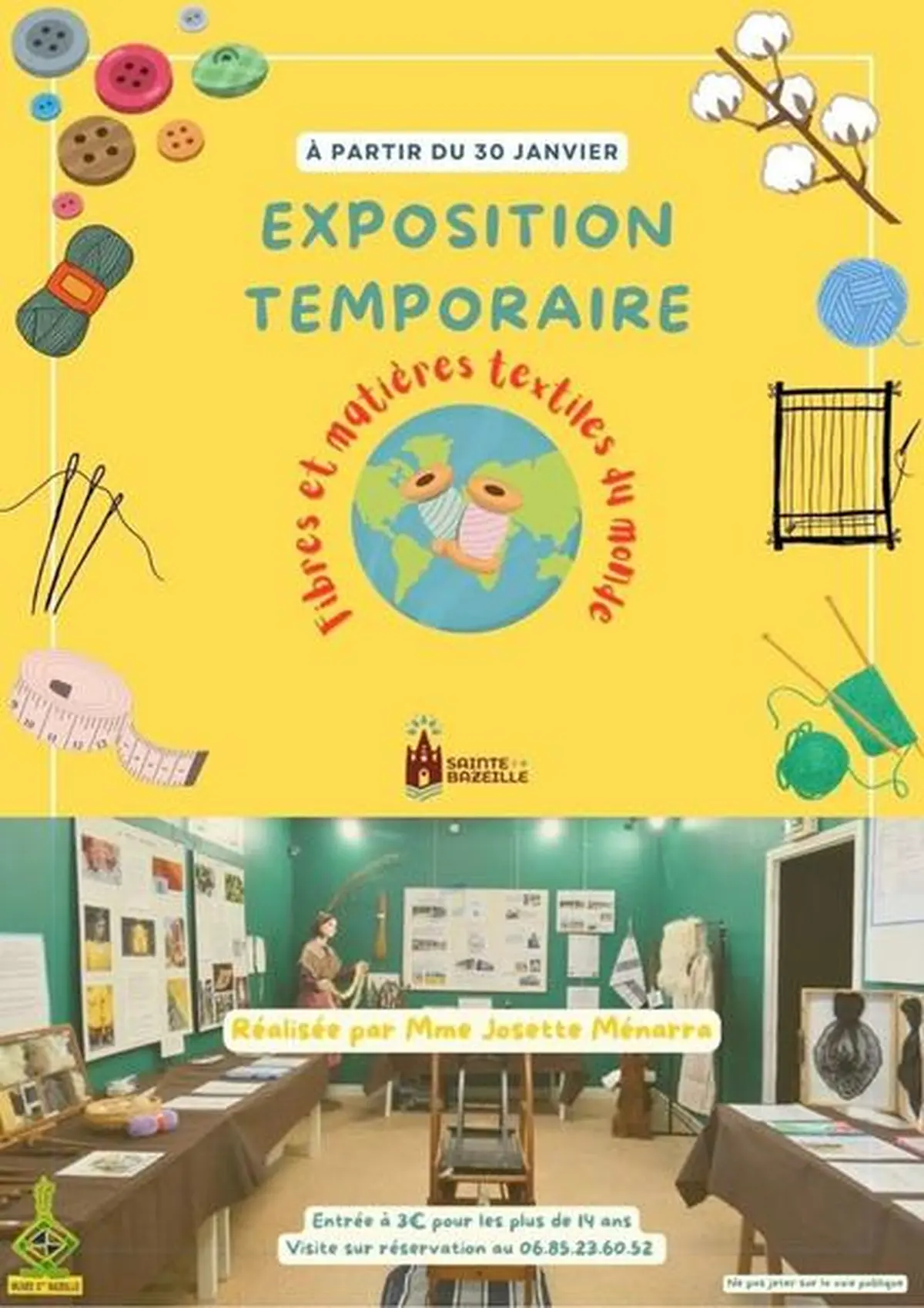 Exposition temporaire Fibres et matières textiles du monde - Journées Européennes du Patrimone