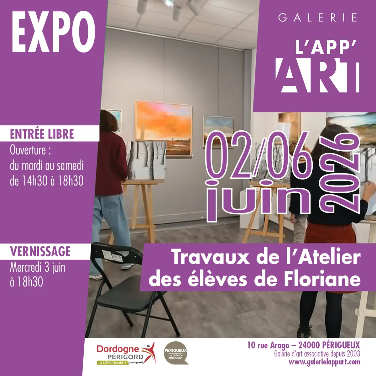 Exposition : travaux de l'atelier des élèves de Floriane Virgo