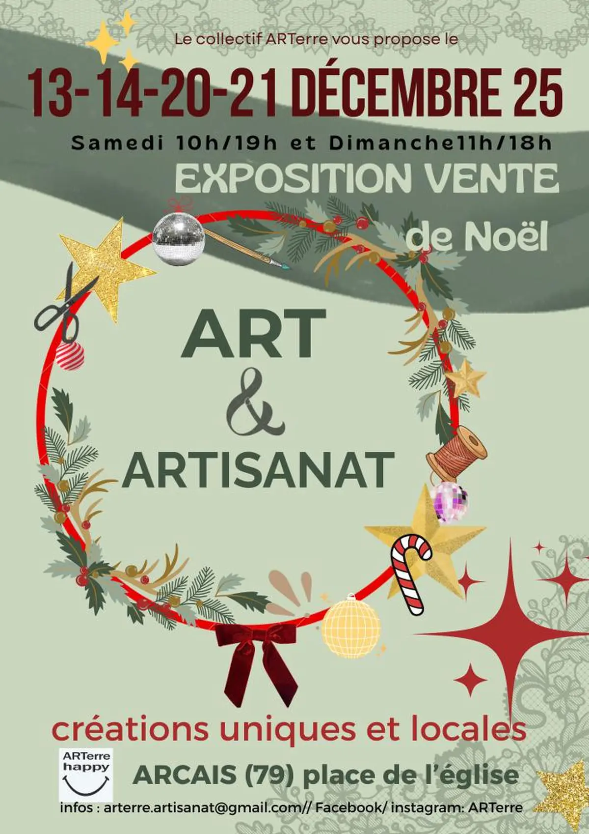 Exposition-Vente de Noël : Art & Artisanat à Arçais
