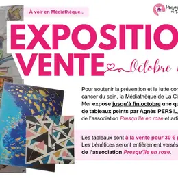 Exposition-vente de tableaux Presqu'île en rose