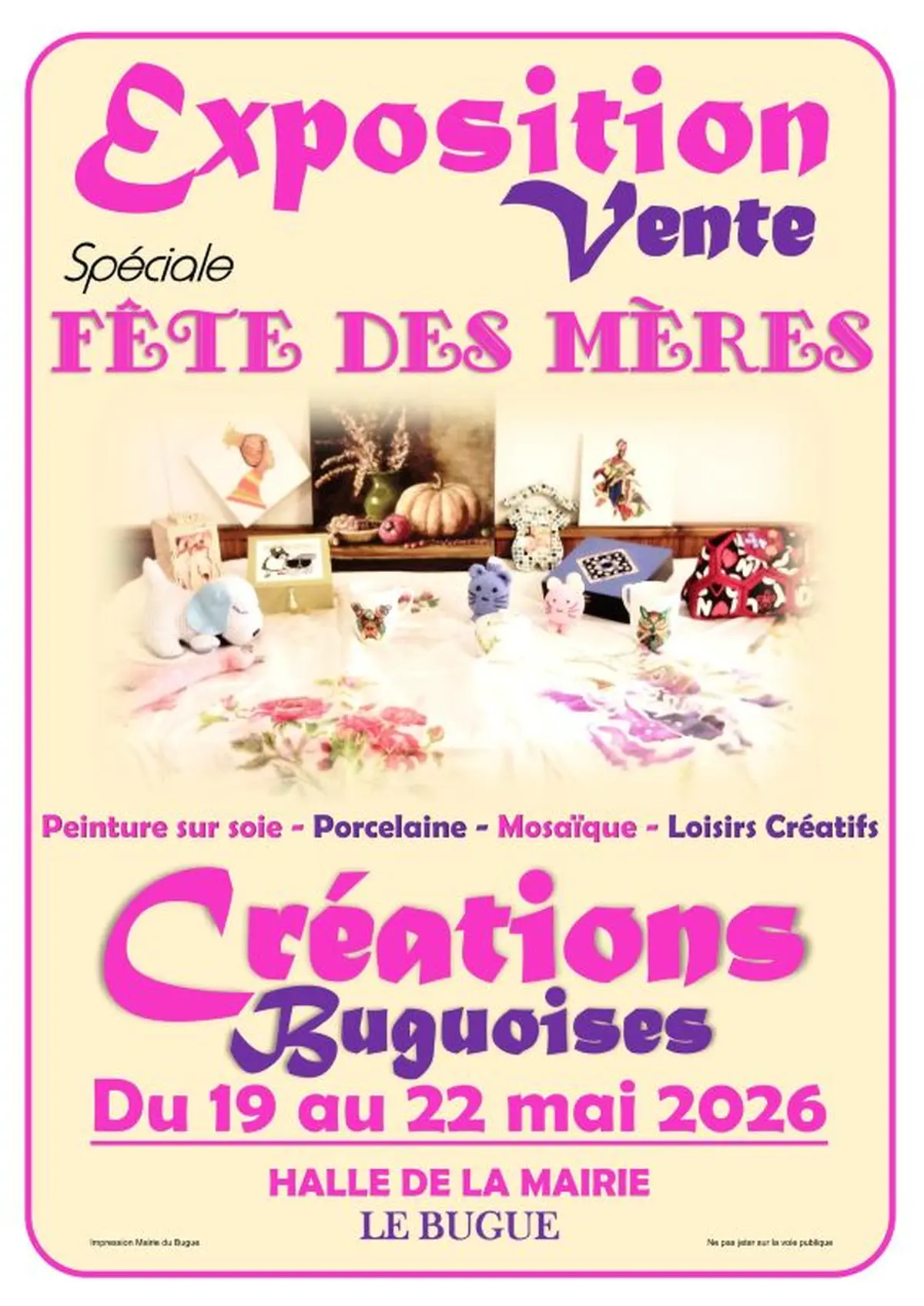 Exposition vente spéciale fête des mères - Créations Buguoises