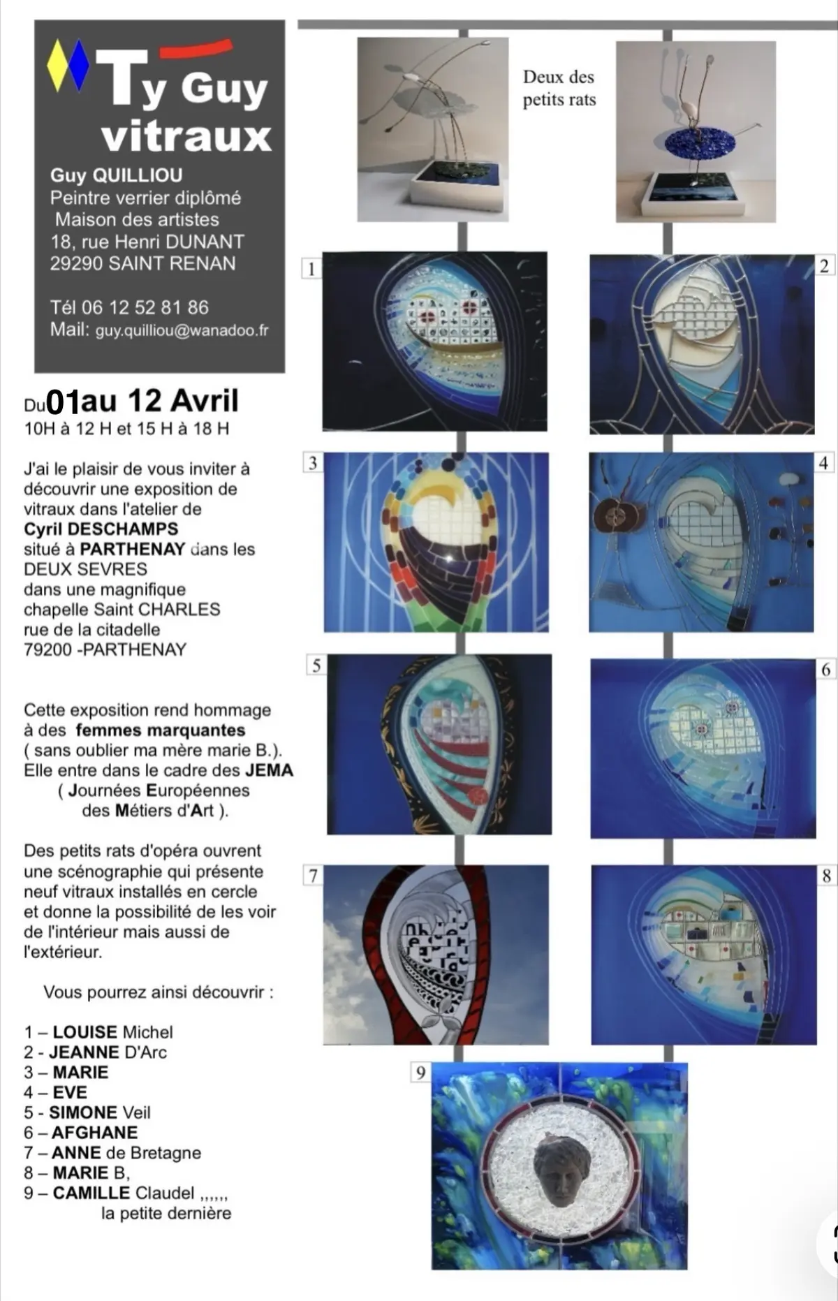 Exposition vitrailliste : Guy Quilliou