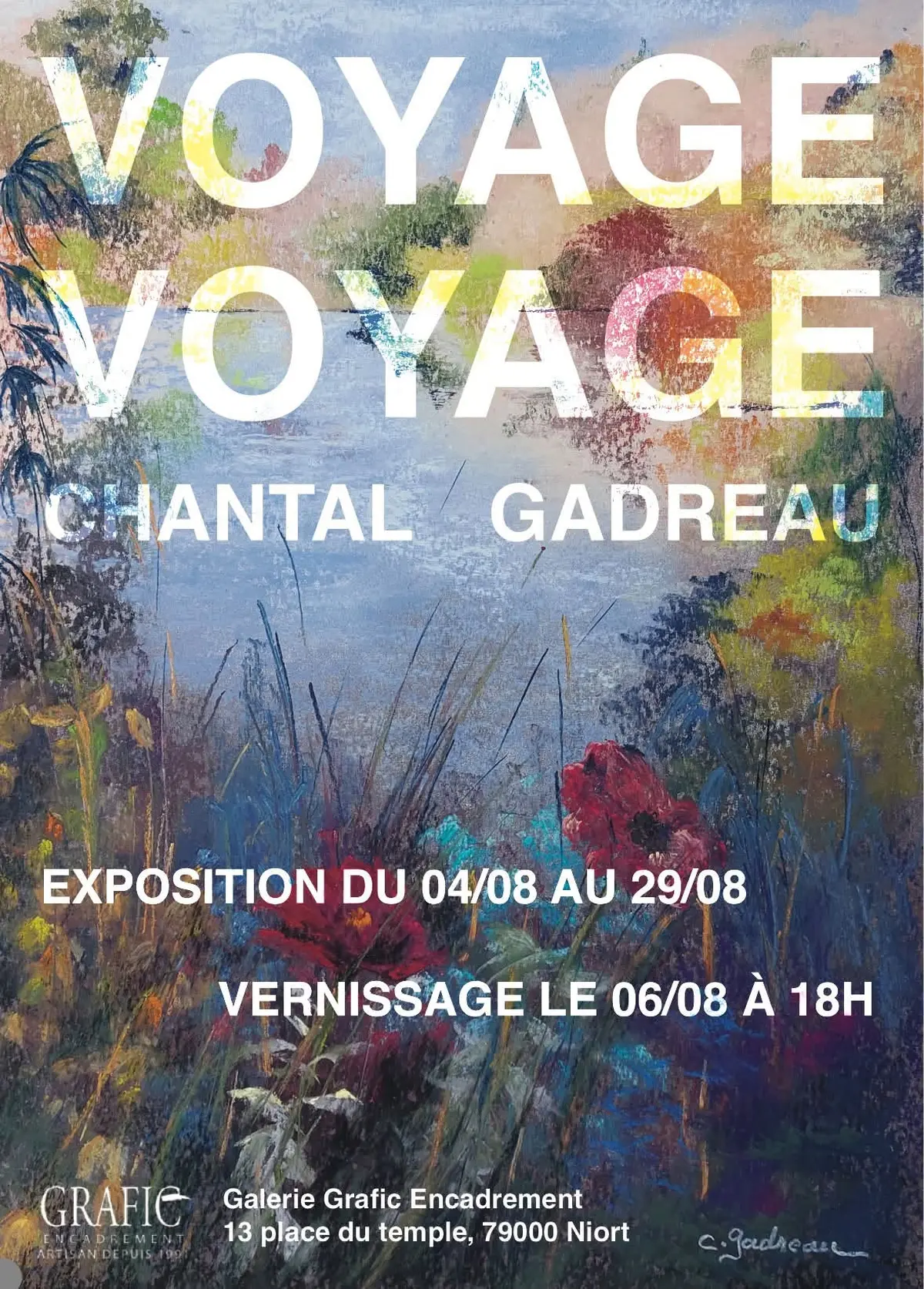 Exposition Voyage voyage par Chantal Gadreau à Niort