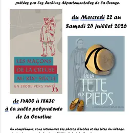 Expositions Les maçons de la Creuse au XIXème siècle et De la tête aux pieds