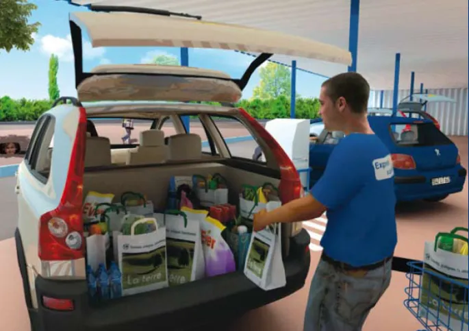 <p>Grâce à l\'Express Drive, vos courses vous sont directement déposées dans le coffre de votre véhicule.</p>
