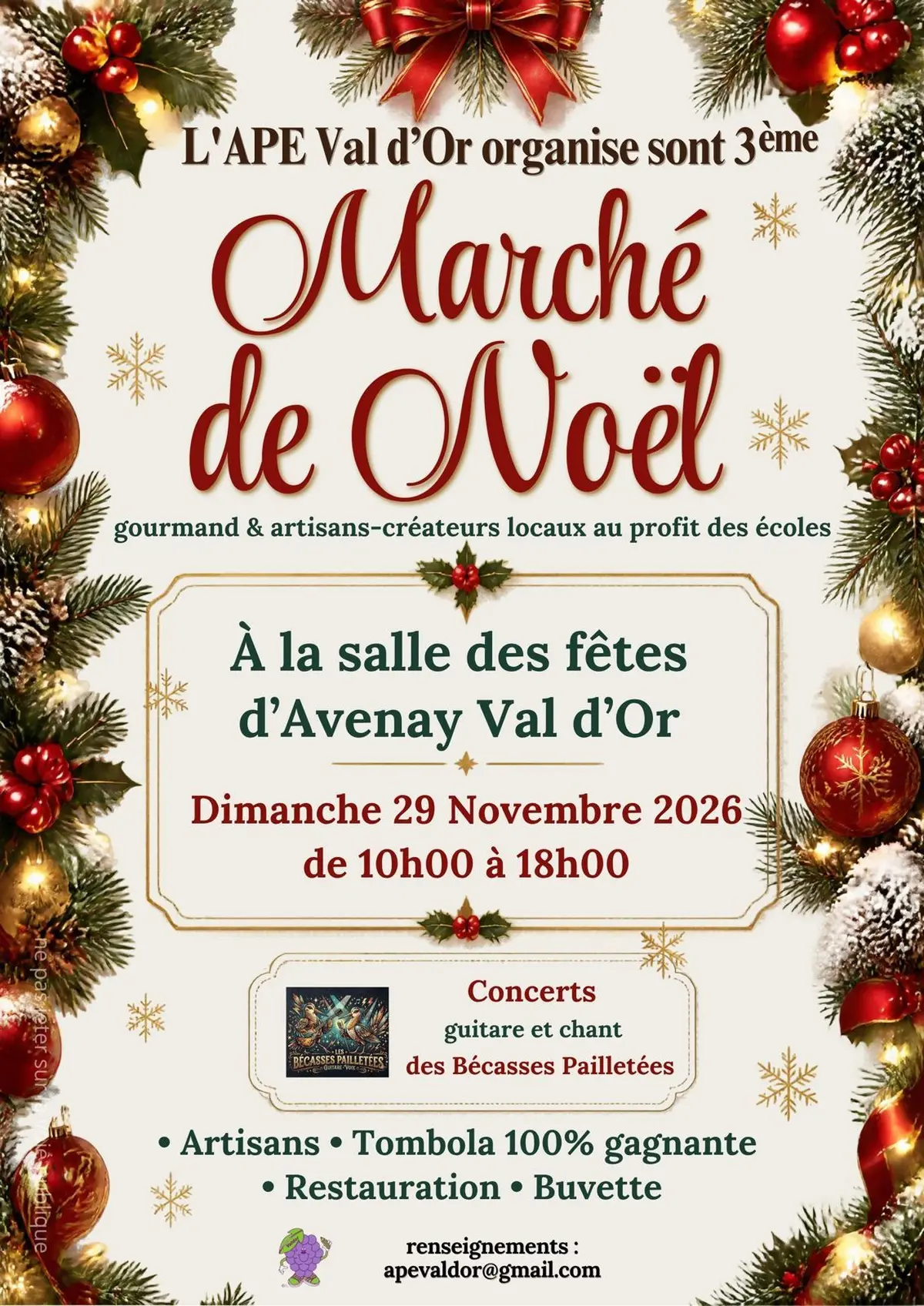 Marché de Noël de l'APE d'Avenay Val d'Or