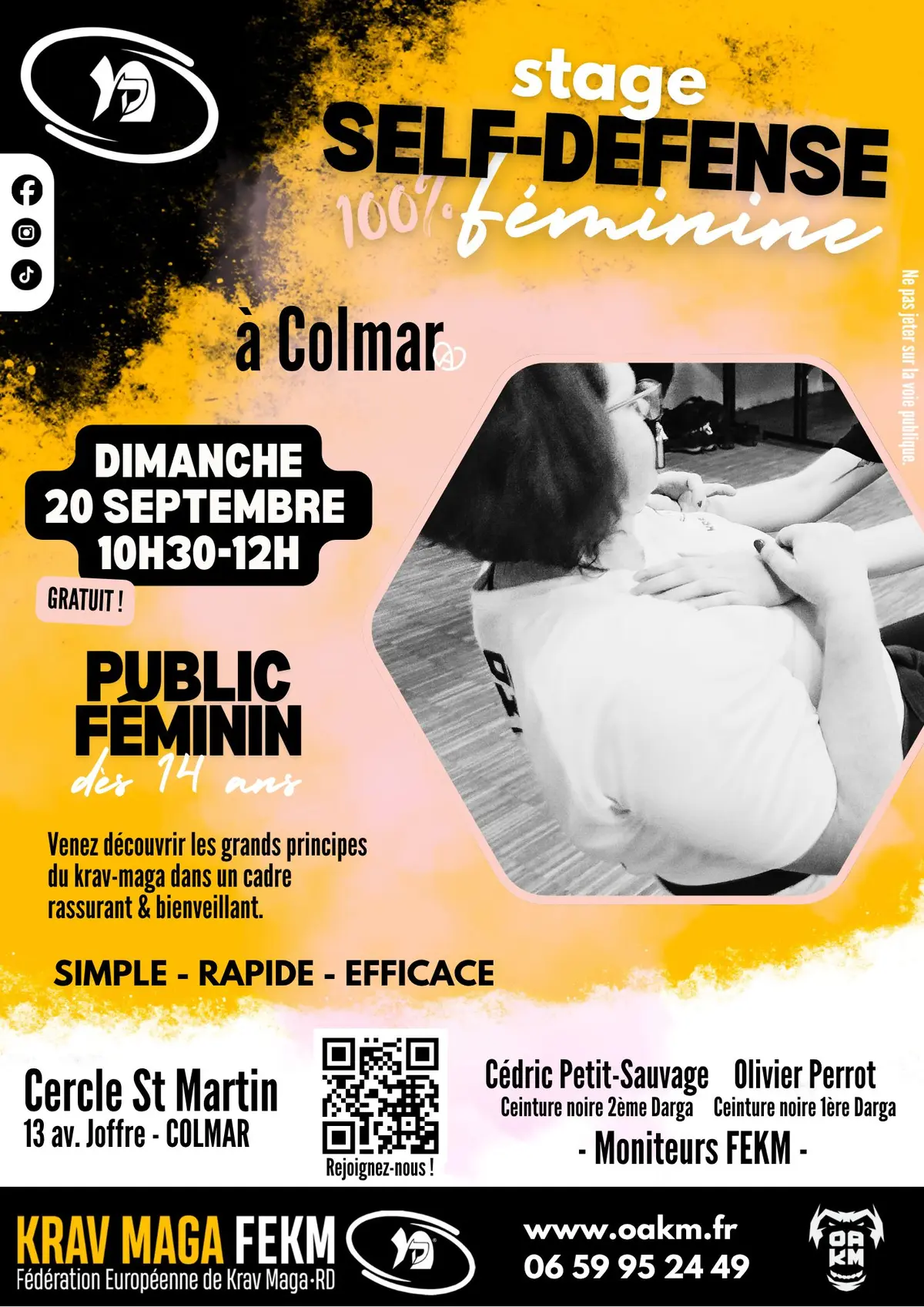 OAKM Krav-maga : Stage Self-defense féminine