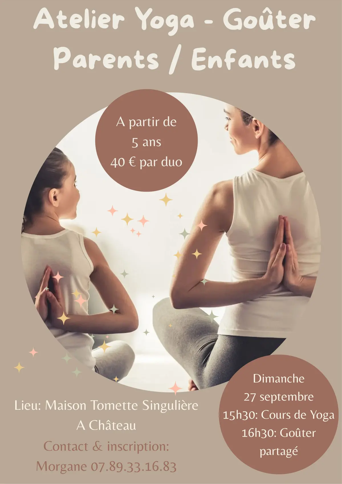Atelier Yoga Parents-Enfants & Goûter | Maison Tomette Singulière à Château